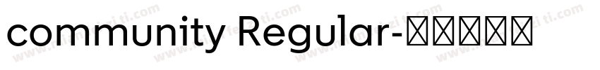 community Regular字体转换
